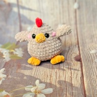 Kura, kurka - maskotka na szydełku handmade