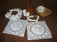 KOSZYKI WIKLINOWE + serwetki OZDOBY DO ŚWIĘCONKI