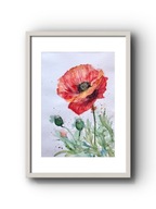 Akwarela pejzaż w ramie