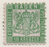 Stare Niemcy Baden 1862 rok Mi 21* 18 Kreuzer Badenia Księstwa Niemieckie