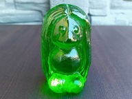 SZKLANA ZIELONA FIGURKA TROLL BERGDALA / PRZYCISK DO PAPIERU - STAN BDB