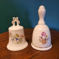 Vintage, Piękne porcelanowe dzwonki