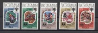 **80 Nicaragua 2080-2084a nadruk czerwony - OLIMPIADA 1980
