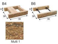 Pustak łupany Combet B4 39x39x8 Multi 1