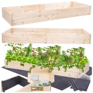 PODWYŻSZONA GRZĄDKA SKRZYNIA INSPEKT ZIELNIK DREWNIANY WARZYWNIAK 18x240x90