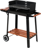 LUND GRILL WĘGLOWY OGRODOWY Z PÓŁKĄ BOCZNĄ RUSZT 48X26.5CM