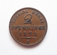 Prusy 2 pfenninge 1871 B