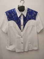 KWANH KOSZULA WESTERN,COUNTRY RODEO R.M/L ORYGINALNA Z USA FRĘDZLE