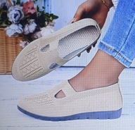buty damskie siateczkowe, beżowe, rozmiar 37