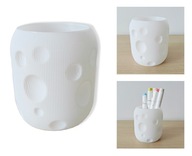 Pojemnik Sorter kredki flamastry Organizer na biurko Bubble Biały