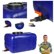 ZBIORNIK POJEMNIK NA DESZCZÓWKĘ WODA NIEBIESKI BECZKA 150L POKRYWKA 47X52CM