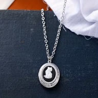 NASZYJNIK serce ŁAŃCUSZEK ZŁOTY wisiorek medalion sekretnik retro talizman