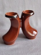 BOLESŁAWIEC CERAMIKA ŚWIECZNIK PODWÓJNY BARDZO ŁADNY L.70 WOLANIN LORNETKA