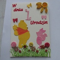 kartka rękodzieło imieniny urodziny zaproszenie