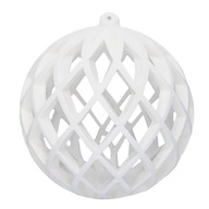 Bombka 3D w nowoczesnym stylu BIAŁY, ażurowa kula ŚWIĘTA CHOINKA BOMBKA