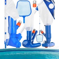 SUPER ZESTAW ODKURZACZ + SZCZOTKA DO BASENU 6w1 CZYSZCZENIE BESTWAY INTEX !