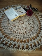 Obrus serwetka serweta szydełkowe rękodzieło misterne cacko śr64