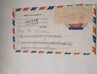 USA. Koperta z obiegu. Nalepki, napisy. 04655