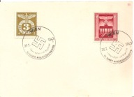 TRZECIA RZESZA -karta stemple znaczki 1943 rok swastyka