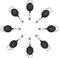 Zwijany uchwyt na identyfikator z klipsem i karabińczykiem – 3 szt.