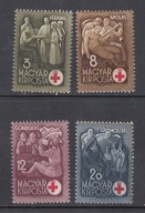 WĘGRY Mi 691-694 CZERWONY KRZYŻ seria z 1942