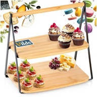Patera BAMBUSOWA piętrowa taca na owoce przekąski desery wędliny sery