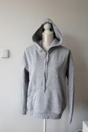 H&M bluza szara bawełna oversize z kapturem popiel