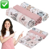 PIELUCHY MUŚLINOWE WIELORAZOWE PIELUSZKI ZESTAW 3szt. 70 x 75 cm | BABYMAN