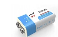 Baterie akumulator 9v 12800 mah 6F22 USB typ C