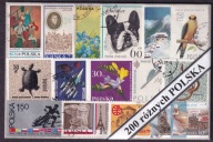 200 różnych znaczków polskich z lat 1960-2000 6 pakiet
