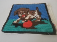KILIM MAKATKA HAFTOWANA DO POWIESZENIA SKANDYNAWSKA ORYGINALNY PIES