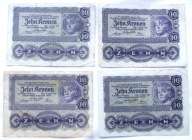 Banknot stare Austro-Węgry Austria 1922 10 koron