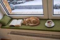 SZTRUKSOWE Legowisko na parapet dla kota 140/25 cm. Pianka. Zestaw TANIEJ!