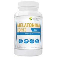 MELATONINA 1mg 240 kapsułek ZDROWY SPOKOJNY GŁĘBOKI SEN REGENERACJA FORTE