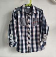 Koszula na zatrzaski! Topolino 122 dla chłopca w kratę casual (456)