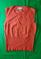 Czerwona bluzka Dossier z koralikowym sercem