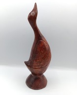 figurka z drewna Kaczka kaczuszka z uniesioną głową 28cm na prezent