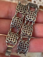 Bransoletka stara srebrna kratka cz. kompletu