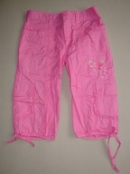 HEALTHTEX różowe spodnie 3/4 rybaczki haft cekiny aplikacja 7 lat