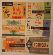 ETYKIETA - SER TOPIONY - ZESTAW 6 ETYKIETEK NA SERKI TOPIONE
