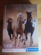 Clementoni Puzzle 1000 Compact Running Horses konie