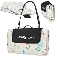 KOC PIKNIKOWY TURYSTYCZNY WODOODPORNY MATA IZOLUJĄCA KWIATY DUŻY 200X200 CM