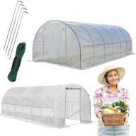 TUNEL FOLIOWY OGRODOWY SZKLARNIA MOCNA KONSTRUKCJA NA WARZYWA 18m2 + GRATIS