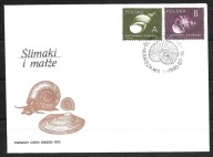 *FDC ROCZNIK 1990 Fi 3124-25 kas. ŚLIMAKI I MAŁŻE