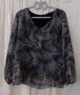 WŁOSKA BLUZKA Z TOPEM CAT & CO JEDWAB