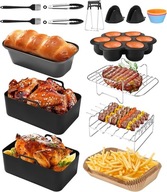 ZESTAW 14 AKCESORIÓW DO FRYTKOWNICY NINJA FOODI, COSORI, PRINCESS, EMERIO