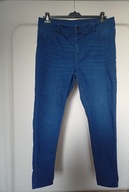 spodnie dżins rurki niebieskie 44 46 ze średnim wysokim stan