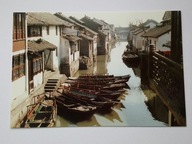 CHINY - przystań w Zhouzhuang w prowincji Jiangsu - pocztówka