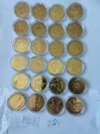 Monety Nordic Gold 2zł z 2004 w kapslach 24szt. Morświn Województwa Ateny