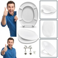 DESKA WC WOLNOOPADAJĄCA DUROPLAST ANTYBAKTERYJNA WYPINANA UNIWERSALNA BIAŁA